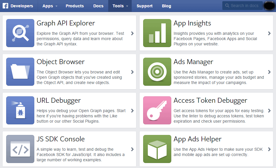 Facebook Tools Debug